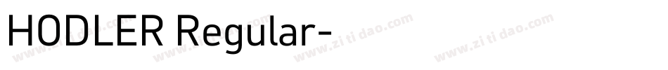 HODLER Regular字体转换